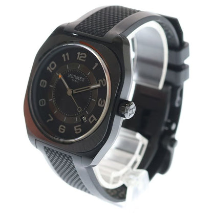 Hermes Black Dial Ti Rubber at Titanium Automatic Watch