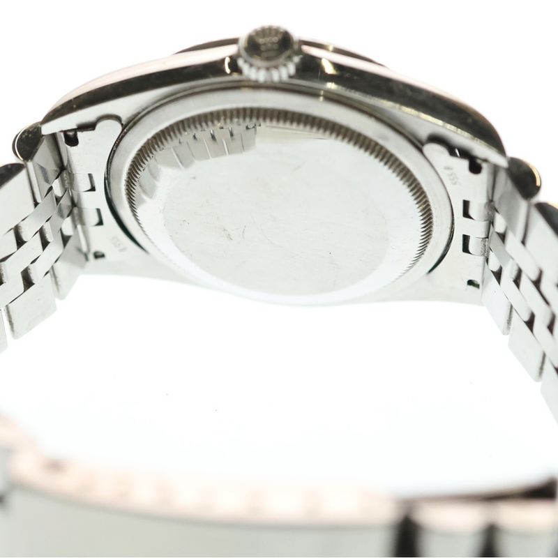 Rolex Datejust Black Dial P Number Ss Wg at Stainless Steel White Gold Automatic