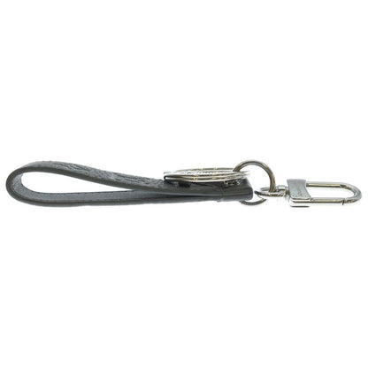 Louis Vuitton Monogram Key Holder Dragonne Bag Charm Gray Leather Silver