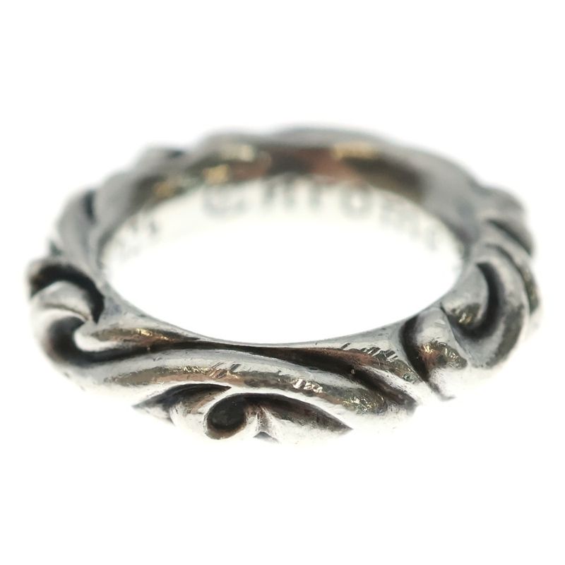 Chrome Hearts Scrl Band Scroll Ring Silver