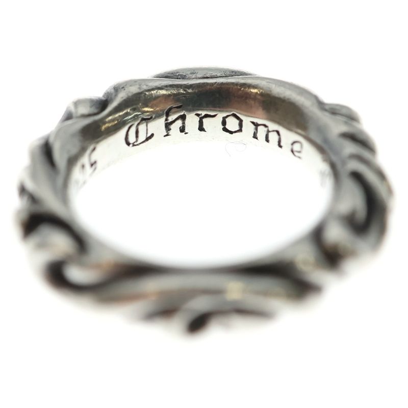 Chrome Hearts Scrl Band Scroll Ring Silver