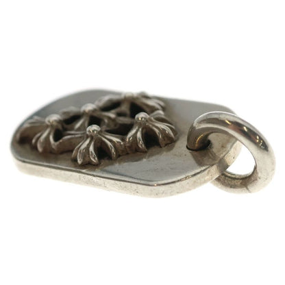 Chrome Hearts Raised Dogtag Dog Tag Charm Silver Necklace Top