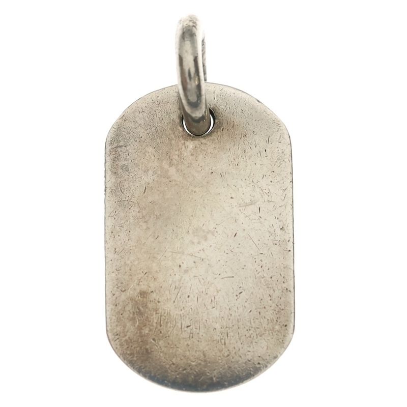 Chrome Hearts D Tag Sml Ltd New York Limited Small Dog Tag Pendant Top Silver