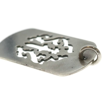 Chrome Hearts D Tag Lrg Dagger Vine Daga Cutout Dog Tag Large Pendant Top Silver