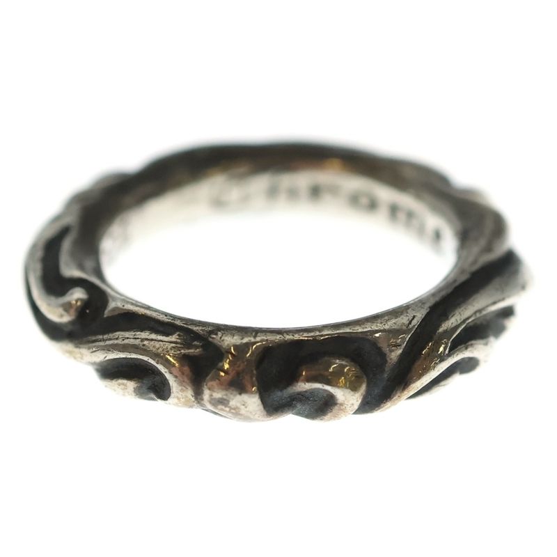 Chrome Hearts Scrl Band Scroll Ring Silver