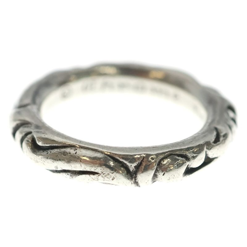 Chrome Hearts Scrl Band Scroll Silver Ring