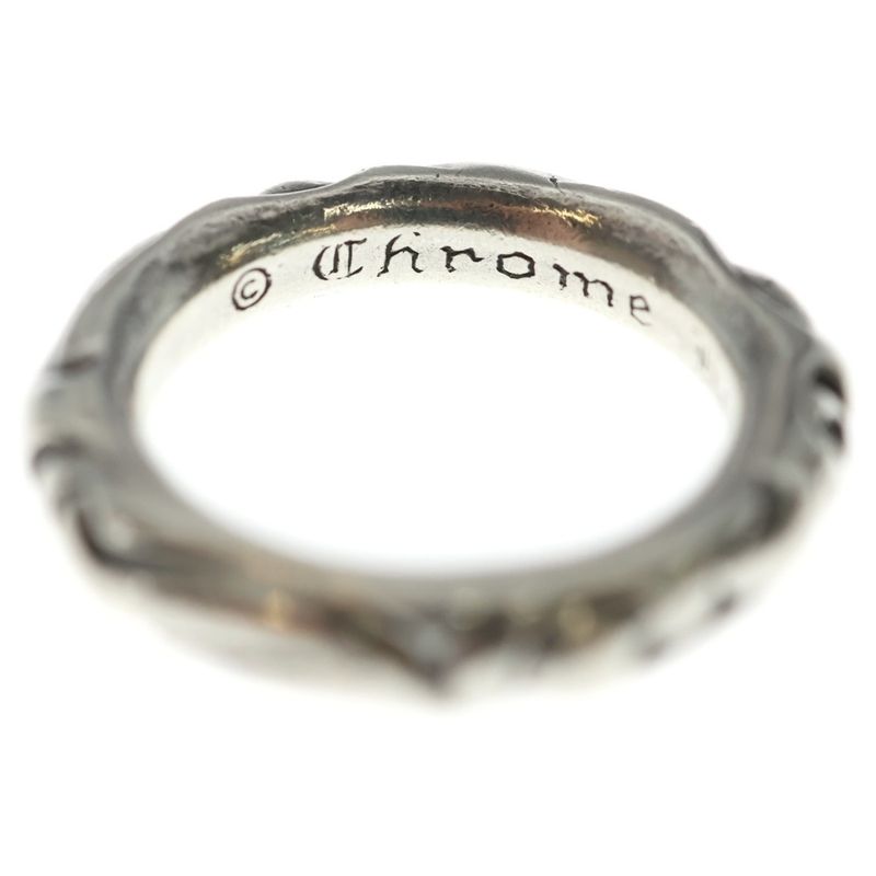 Chrome Hearts Scrl Band Scroll Silver Ring