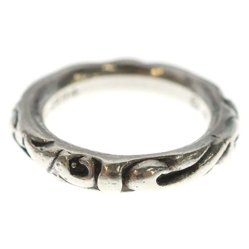 Chrome Hearts Scrl Band Scroll Silver Ring