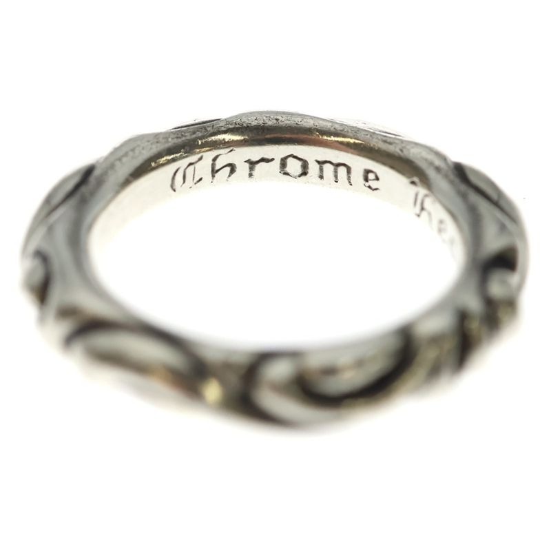 Chrome Hearts Scrl Band Scroll Silver Ring
