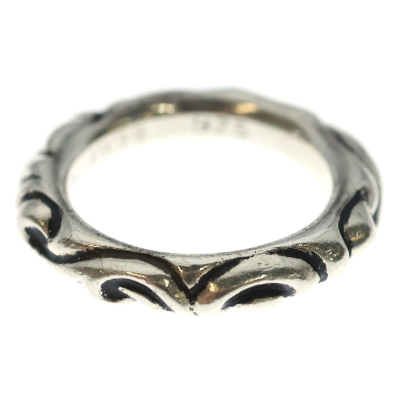 Chrome Hearts Scrl Band Scroll Silver Ring