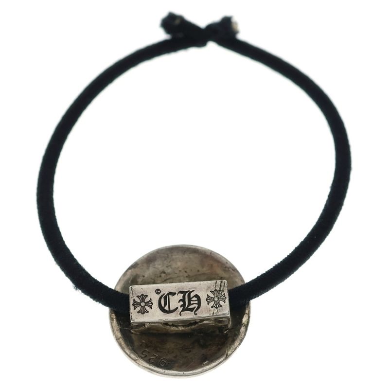 Chrome Hearts Hairband BS Fubol Headband Hair Tie Concho Silver