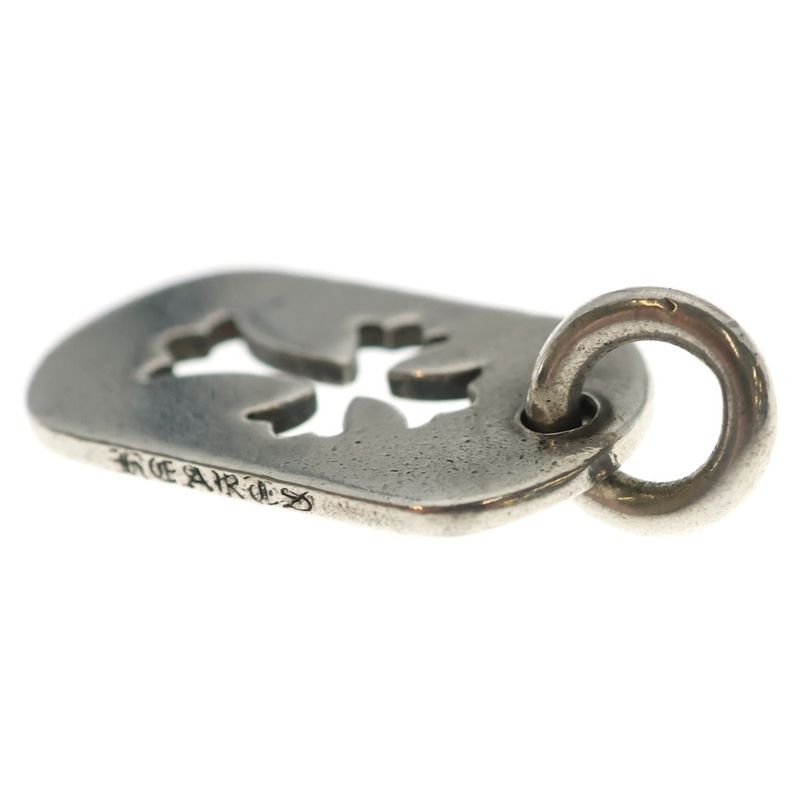 Chrome Hearts D Tag Sml CO Crs Old Cutout Cross Dog Tag Small Pendant Top Silver