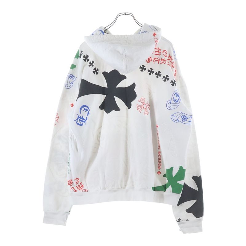 Chrome Hearts Stencil Hoodie Print Pullover White
