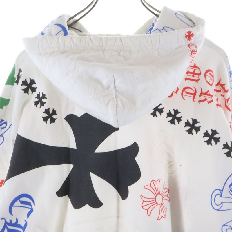 Chrome Hearts Stencil Hoodie Print Pullover White