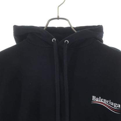 Balenciaga Campaign Logo Print Pullover Sweatshirt Hoodie Black