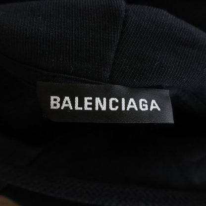 Balenciaga Campaign Logo Print Pullover Sweatshirt Hoodie Black