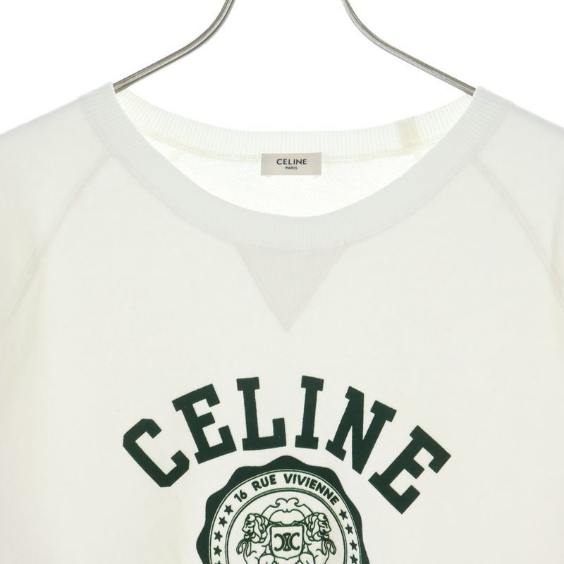 Celine Logo Crewneck Sweatshirt Locky Trainer White