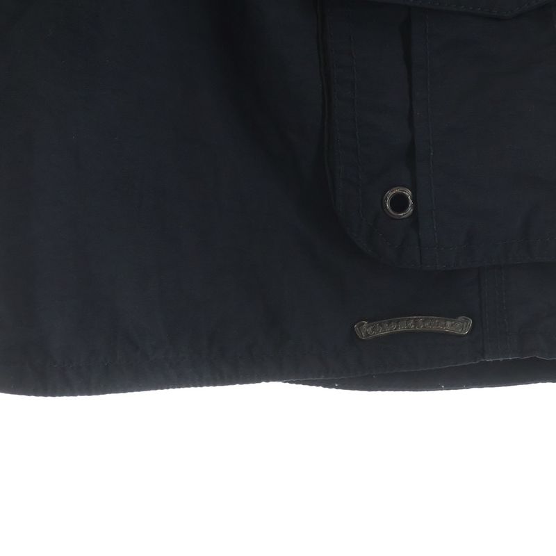 Chrome Hearts Cargo Swim Shorts Cross Ball Button Nylon Black