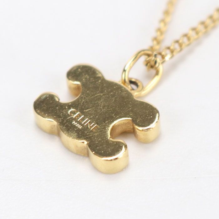 Celine Line Stone Triomphe Necklace Metal