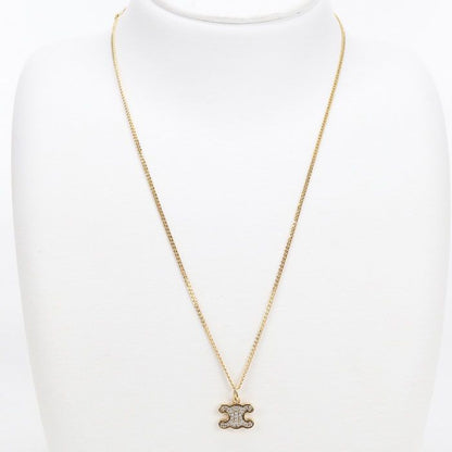 Celine Line Stone Triomphe Necklace Metal