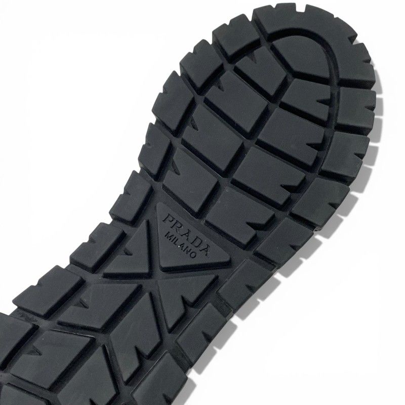 Prada Sneakers Shoes Sequins Black Logo Double Wheels