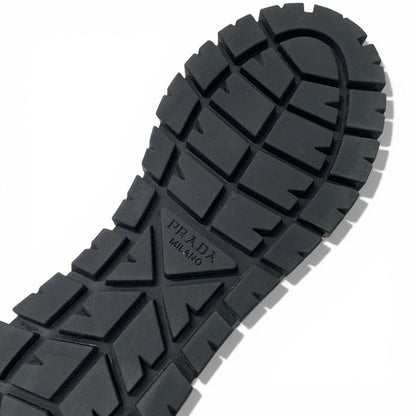 Prada Sneakers Shoes Sequins Black Logo Double Wheels