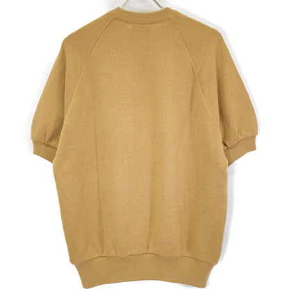 Prada Brown Cashmere 100 Triangle Logo Short Sleeve Knit 40