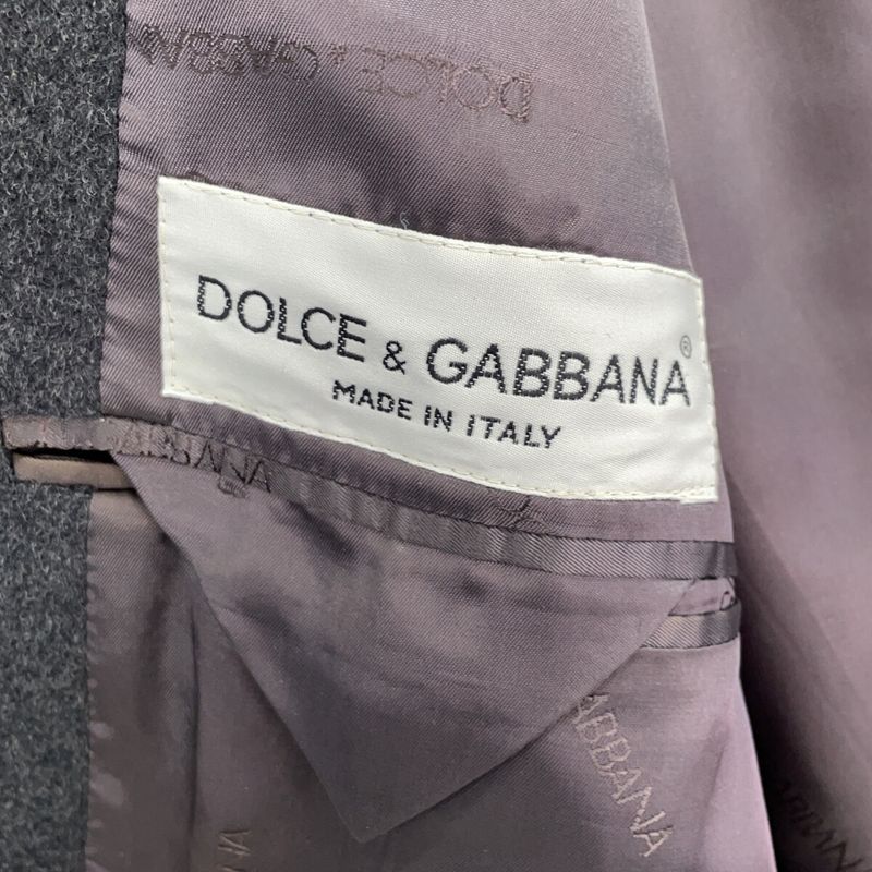 Dolce & Gabbana Gray Wool Chester Coat