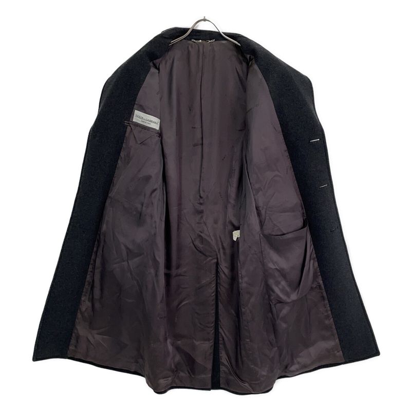 Dolce & Gabbana Gray Wool Chester Coat