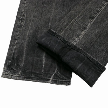 Balenciaga Denim Pants S Black Waist Logo Washed