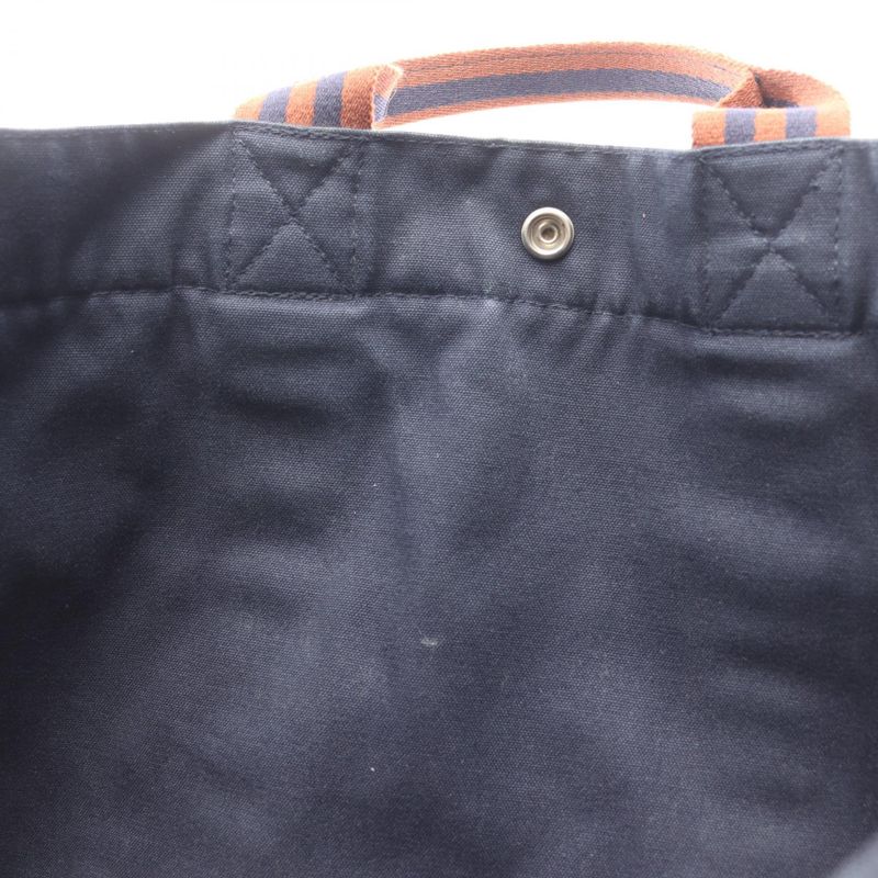 Hermes Tote Fourre Tout MM Navy Canvas