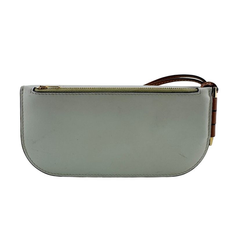 Loewe Gate Continental Leather Wallet Gray