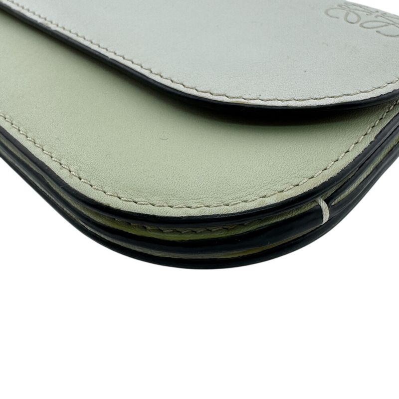 Loewe Gate Continental Leather Wallet Gray