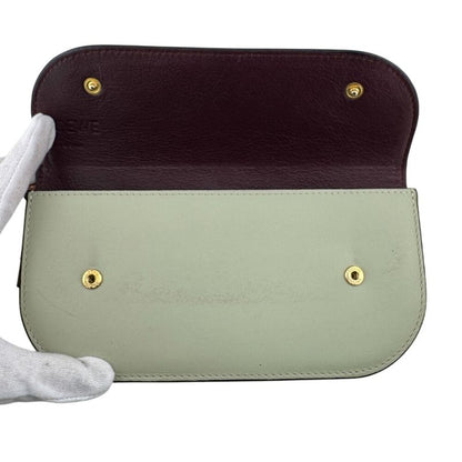 Loewe Gate Continental Leather Wallet Gray