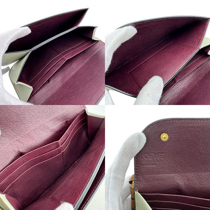 Loewe Gate Continental Leather Wallet Gray
