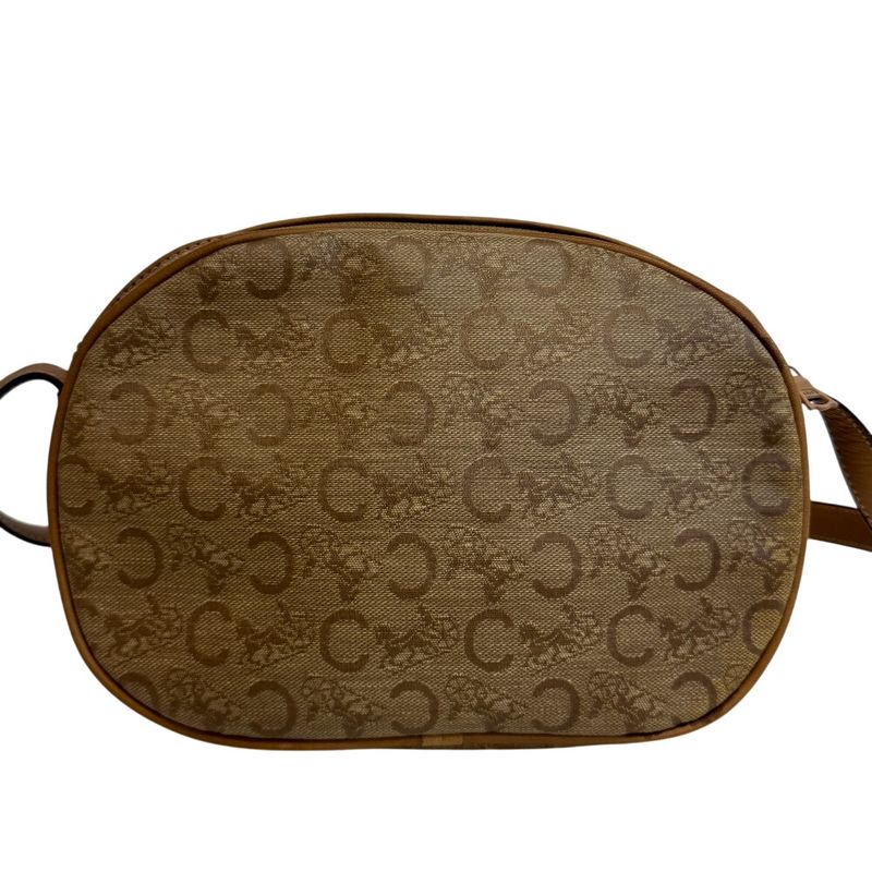 Celine Vintage Salki Pochette C Carriage Pattern Shoulder Bag Brown