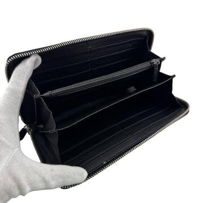 Gucci Zip Around Horsebit Guccissima Leather Wallet Black