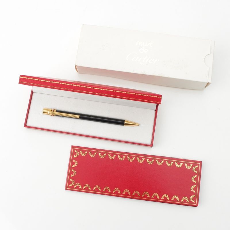 Cartier Trinity Ballpoint Pen Writing Instrument Stationery Black