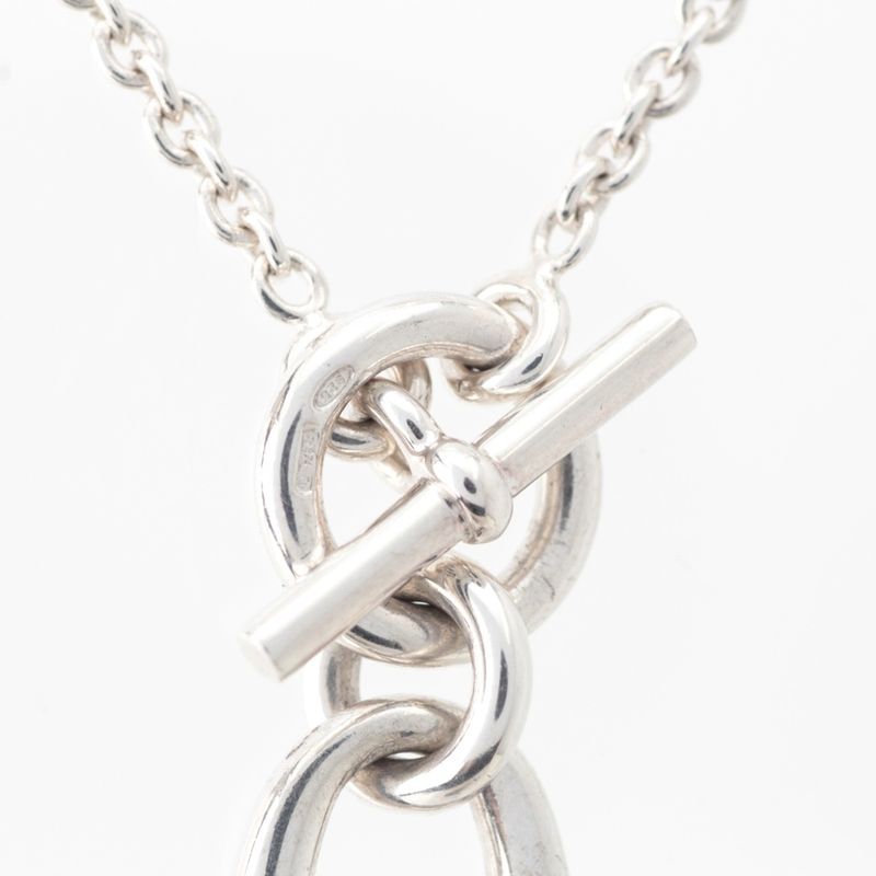 Hermes Chaine D'ancre Amulet Pendant Necklace Silver