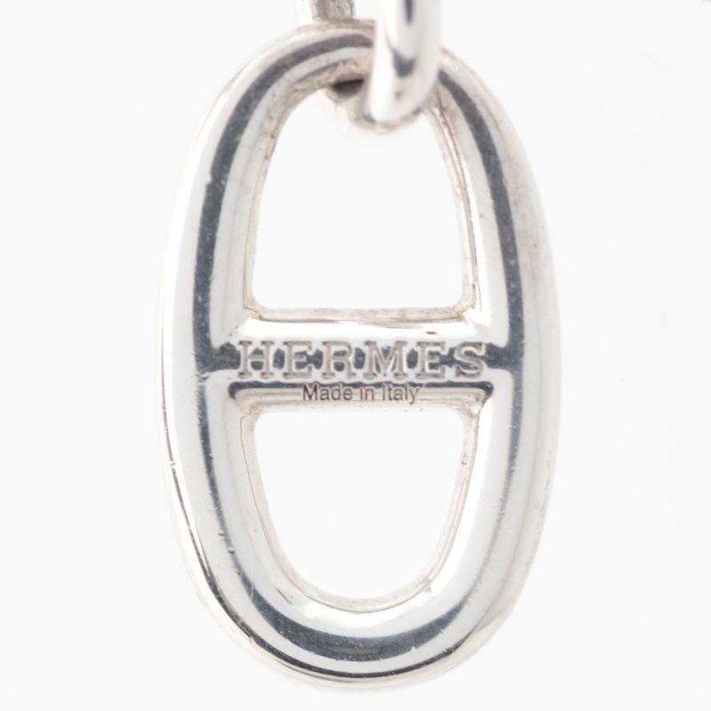 Hermes Chaine D'ancre Amulet Pendant Necklace Silver