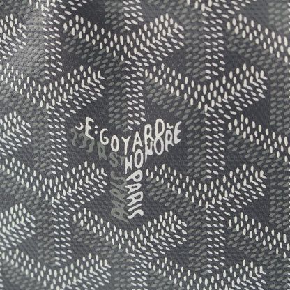 Goyard Matignon Cotton Linen Senna Mini Herringbone Pattern Pouch Gray