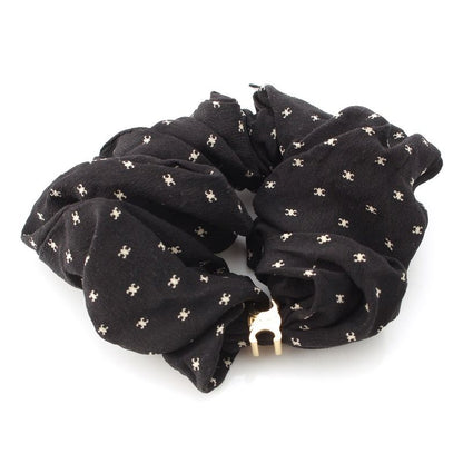 Celine Silk Triomphe Scrunchie Hair Black