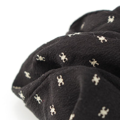 Celine Silk Triomphe Scrunchie Hair Black