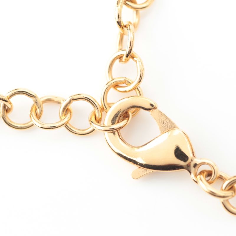 Chanel CC Logo Line Stone Necklace Gold Silver