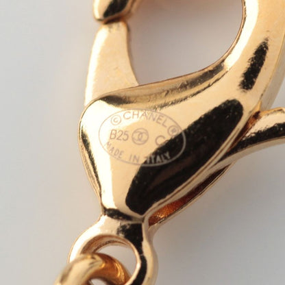 Chanel CC Logo Line Stone Necklace Gold Silver