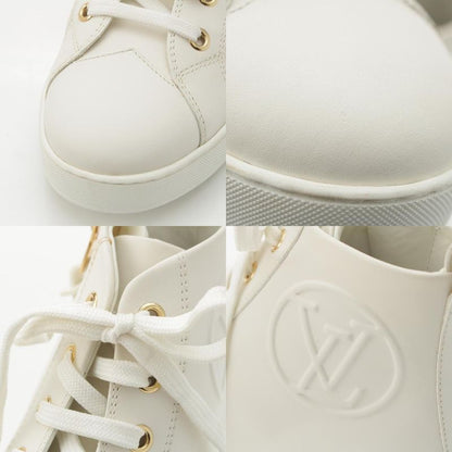 Louis Vuitton Stella Line Leather High Cut Sneakers Shoes White 37