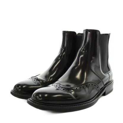Saint Laurent Paris Chelsea Boots Side Gore Short Leather 37 Black