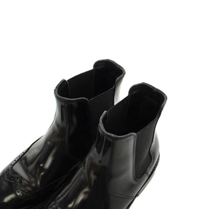 Saint Laurent Paris Chelsea Boots Side Gore Short Leather 37 Black
