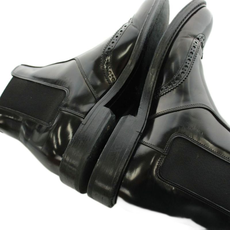 Saint Laurent Paris Chelsea Boots Side Gore Short Leather 37 Black