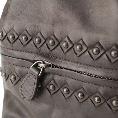 Bottega Veneta Leather Studded Handbag Black